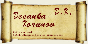 Desanka Korunov vizit kartica